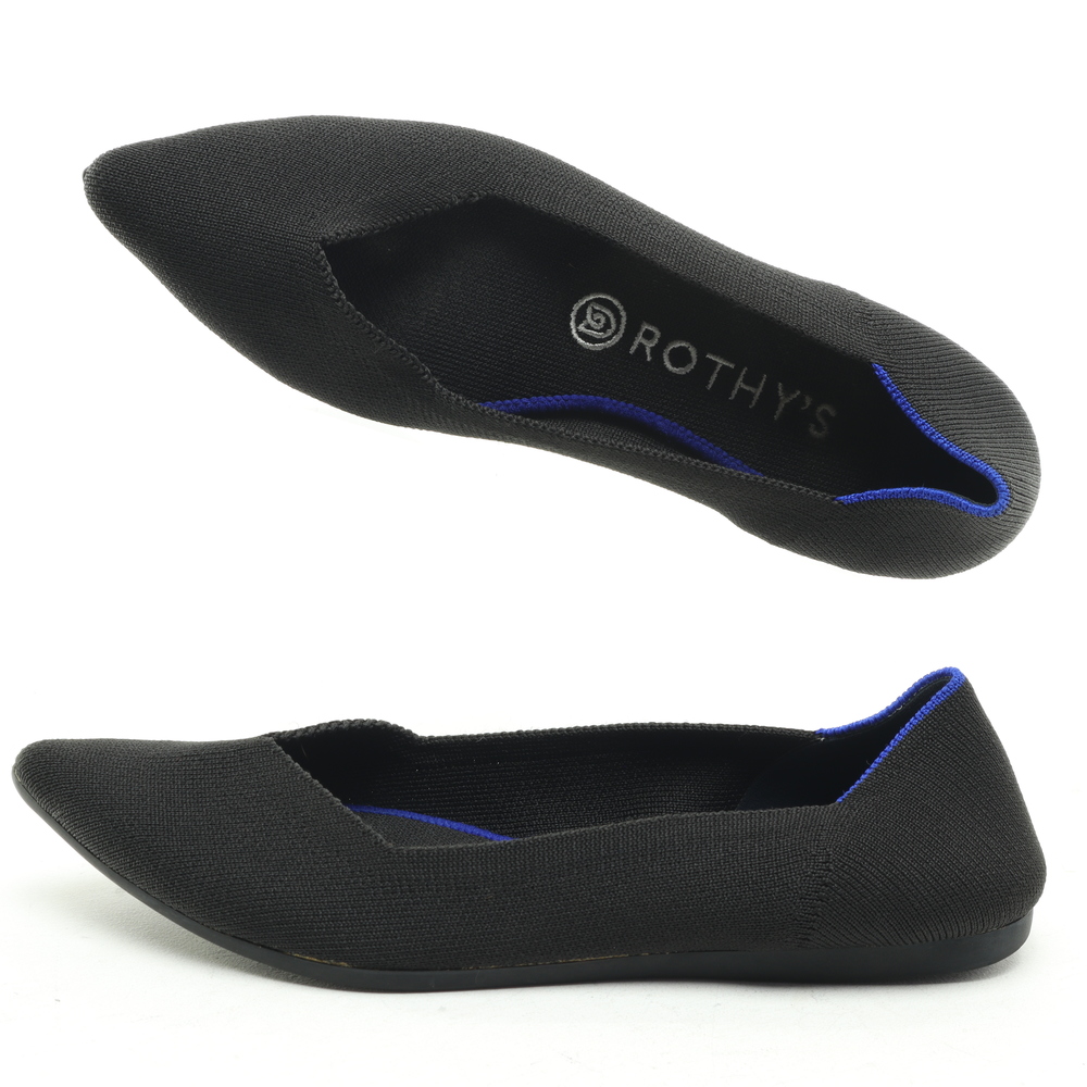 Rothy's The Point Flats & Loafers Women 8.5 Black EUC